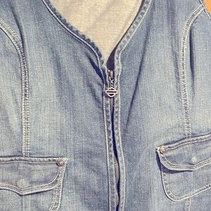 Women’s Harley Davidson denim vest size 1X